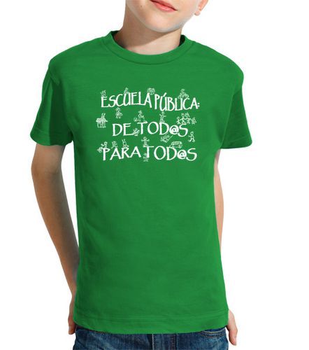 Camiseta niños Escuela Pública de Tod@s para Tod@s - latostadora.com - Modalova