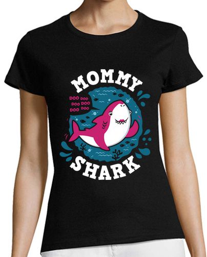 Camiseta mujer Mommy Shark - latostadora.com - Modalova