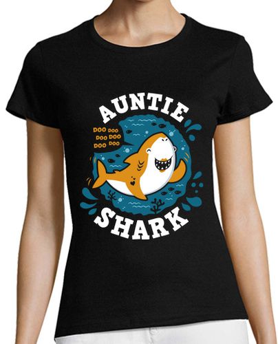 Camiseta mujer Auntie Shark - latostadora.com - Modalova