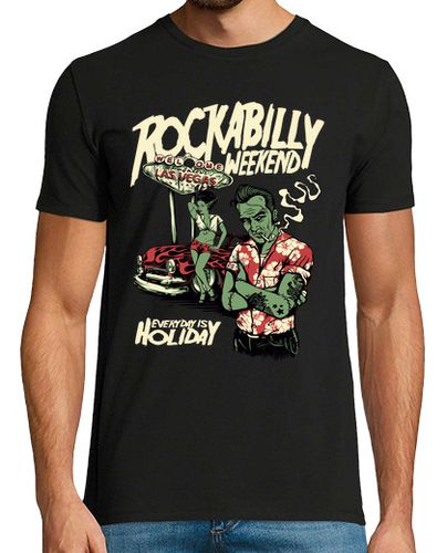 Camiseta Hombre Manga Corta Camiseta Rockabilly Rockers Retro Pinup laTostadora - latostadora.com - Modalova