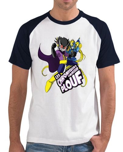 Camiseta Hombre Estilo Béisbol mega ploufman and ploufgirl by yue - camiseta hombre laTostadora - latostadora.com - Modalova