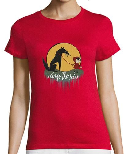 Camiseta Mujer Manga Corta caperucita roja feminista cambia las reglas laTostadora - latostadora.com - Modalova