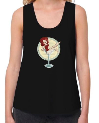 Camiseta Mujer Tirantes Loose Fit pin up vintage en copa burlesque laTostadora - latostadora.com - Modalova