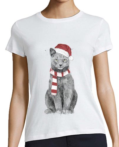 Camiseta Mujer Manga Corta gato de navidad laTostadora - latostadora.com - Modalova