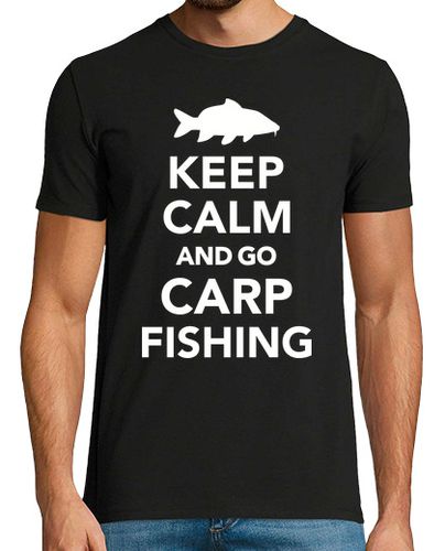 Camiseta mantener la calma y pescar carpas - latostadora.com - Modalova