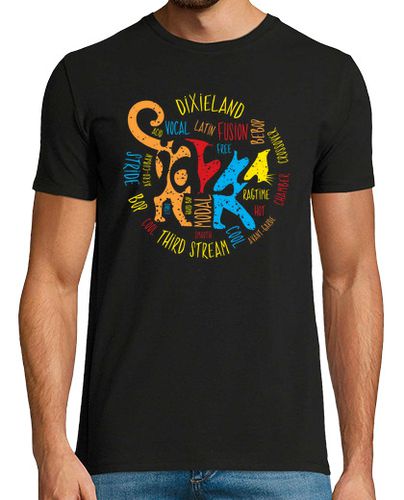 Camiseta Hombre Manga Corta gato de jazz colorido laTostadora - latostadora.com - Modalova