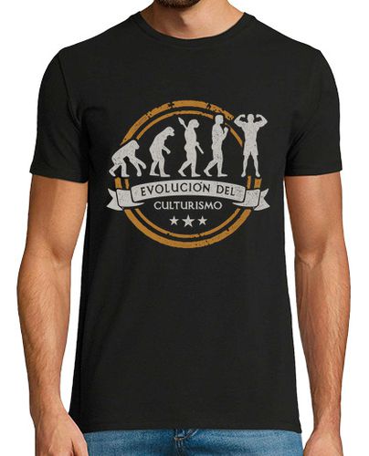 Camiseta Hombre Manga Corta Evolución del Culturismo Musculación Crosfit Gym Deporte Bodybuilding laTostadora - latostadora.com - Modalova