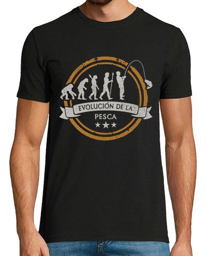 Camiseta Evolución De La Pesca Con Caña Peces Pescador Deporte - latostadora.com - Modalova