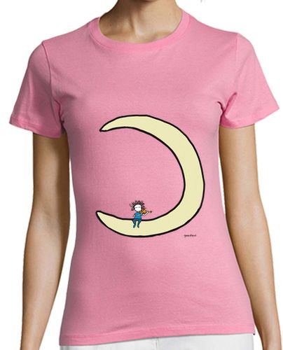 Camiseta Mujer Manga Corta Moon and violin laTostadora - latostadora.com - Modalova