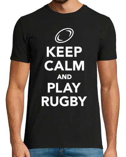 Camiseta mantén la calma y juega al rugby - latostadora.com - Modalova