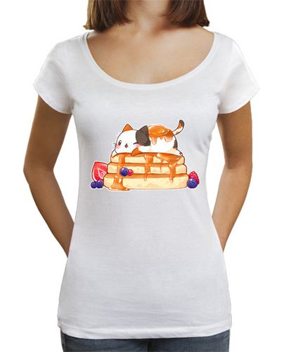 Camiseta mujer Pancake Cat - latostadora.com - Modalova