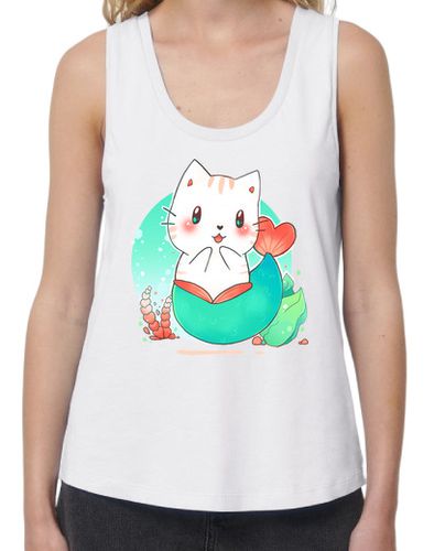Camiseta mujer Mermaid cat - gato sirena - latostadora.com - Modalova