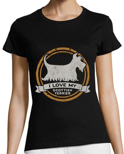 Camiseta mujer I Love My Scottish Terrier Raza Perro Terrier Escocés Perros laTostadora - latostadora.com - Modalova