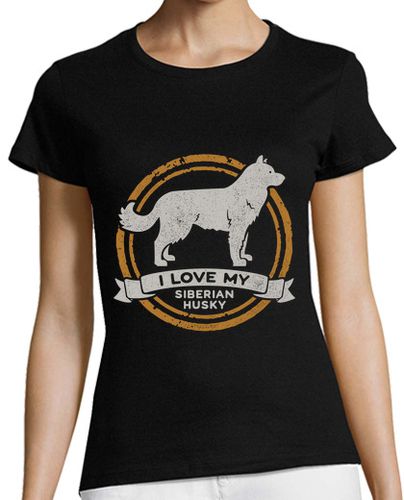 Camiseta mujer I Love My Siberian Husky Raza Perro Husky Siberiano Perros laTostadora - latostadora.com - Modalova