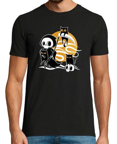Camiseta la muerte con guadaña y gatos negros - latostadora.com - Modalova