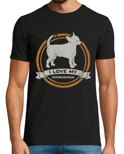 Camiseta Hombre Manga Corta I Love My Chihuahua Perrito Raza Perro Animales Perros laTostadora - latostadora.com - Modalova