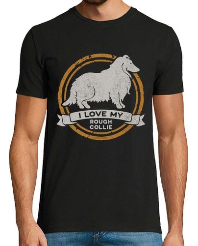 Camiseta Hombre Manga Corta I Love My Rough Collie Raza Perro Collie De Pelo Largo Perros laTostadora - latostadora.com - Modalova