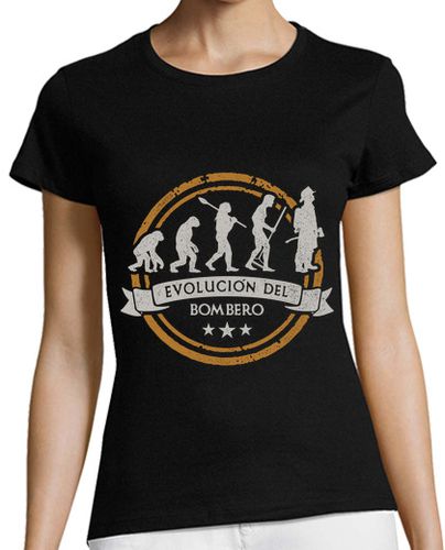 Camiseta mujer Evolución Del Bombero Regalo Divertido Trabajo Bomberos - latostadora.com - Modalova