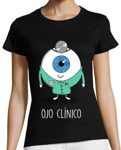 Camiseta Mujer Manga Corta Ojo Clinico Black laTostadora - latostadora.com - Modalova