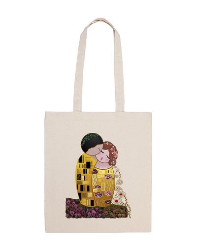 Bolsa De Tela Bandolera Kokeshi El Beso estilo Klimt regalos para tu novia laTostadora - latostadora.com - Modalova