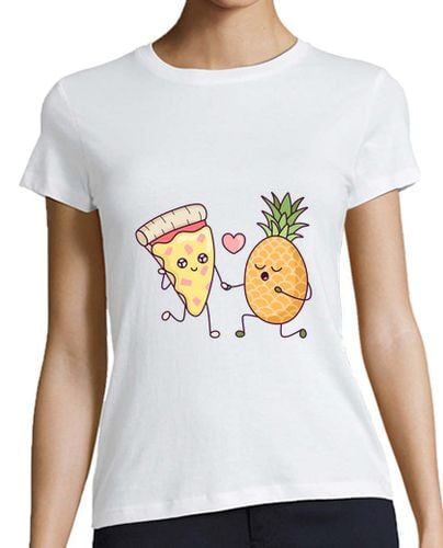 Camiseta Mujer Manga Corta Pizza con Piña: una Historia de Amor laTostadora - latostadora.com - Modalova