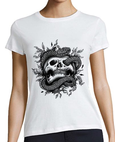 Camiseta mujer Skull Snake - latostadora.com - Modalova