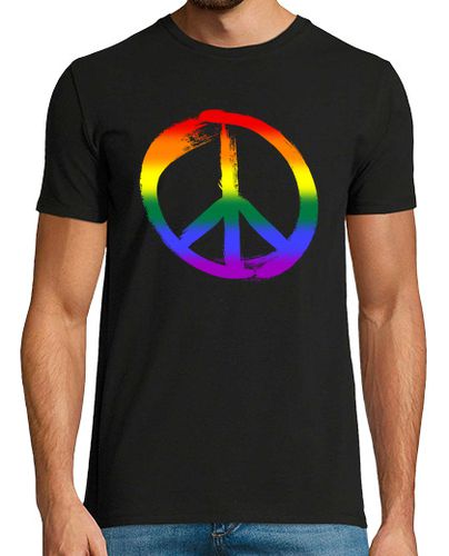 Camiseta signo de la paz-arco iris-amor-colorido - latostadora.com - Modalova