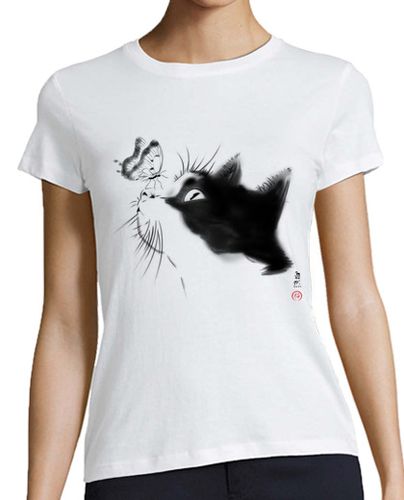 Camiseta mujer Curious Cat - latostadora.com - Modalova