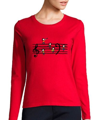 Camiseta Mujer Manga Larga Wind quintet laTostadora - latostadora.com - Modalova