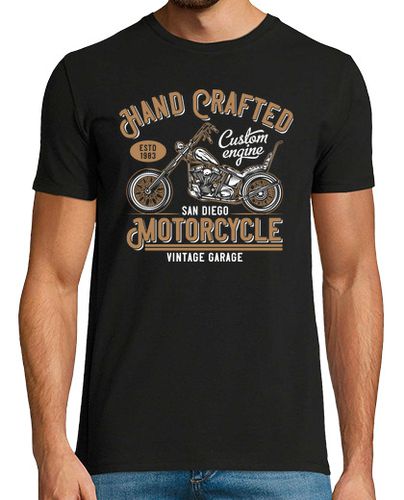 Camiseta Hand Crafted Motorcycle - latostadora.com - Modalova