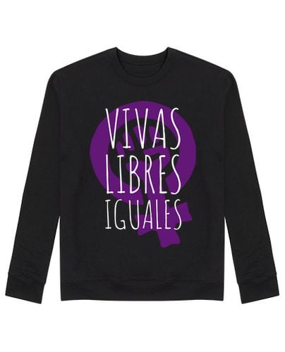 Sudadera Sin Capucha Unisex Vivas, Libres e Iguales Sudadera laTostadora - latostadora.com - Modalova