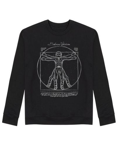 Sudadera Sin Capucha Unisex Bikerus vitruvian laTostadora - latostadora.com - Modalova