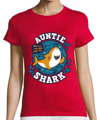 Camiseta mujer Auntie Shark trazo - latostadora.com - Modalova