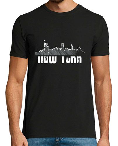 Camiseta New York Skyline 2. Hombre, manga corta, negra, calidad extra - latostadora.com - Modalova