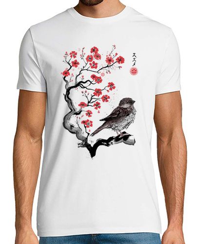 Camiseta Little Sparrow sumi-e - latostadora.com - Modalova