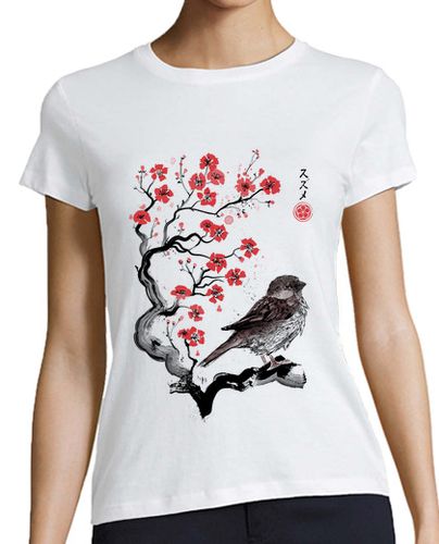Camiseta mujer Little Sparrow sumi-e - latostadora.com - Modalova