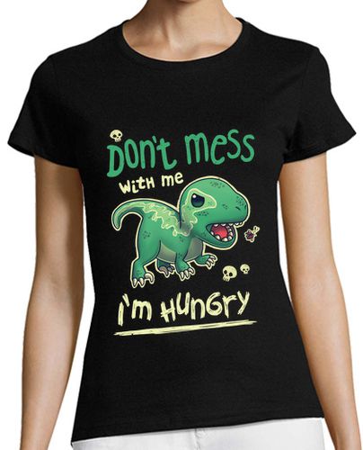 Camiseta Mujer Manga Corta Velociraptor Hambre Raptor Camiseta laTostadora - latostadora.com - Modalova