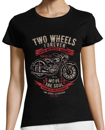Camiseta mujer Two Wheels Forever 2 - latostadora.com - Modalova