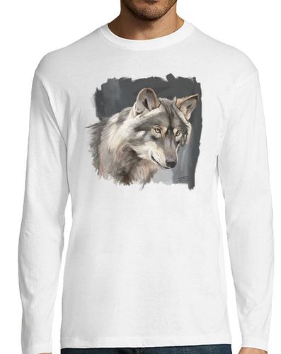 Camiseta Hombre Manga Larga Lobo ibérico 2 laTostadora - latostadora.com - Modalova