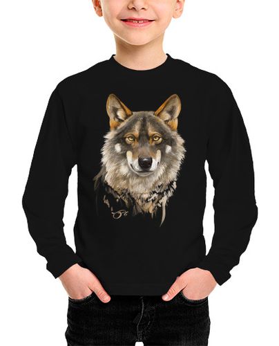 Camiseta Niño Manga Larga Lobo ibérico 1 laTostadora - latostadora.com - Modalova