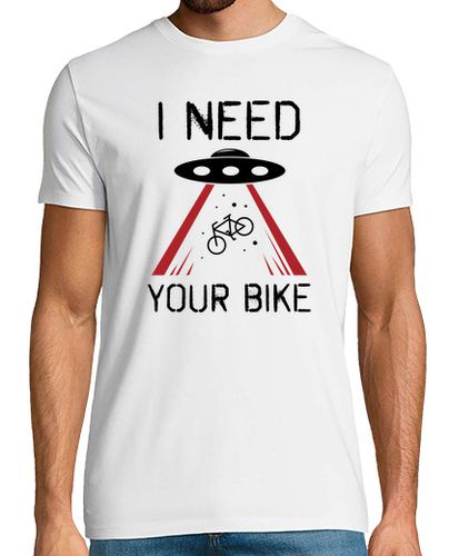 Camiseta Funny Bike UFO Abduction TShirt - latostadora.com - Modalova