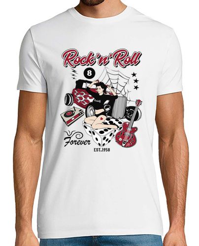 Camiseta Camiseta Retro 50s Pinup Rockabilly Hot Rod - latostadora.com - Modalova