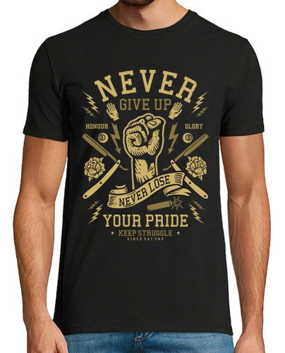 Camiseta Hombre Manga Corta Never Give Up laTostadora - latostadora.com - Modalova