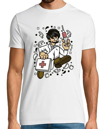 Camiseta Hombre Manga Corta Camiseta Cartoon Médico Running Enfermería laTostadora - latostadora.com - Modalova