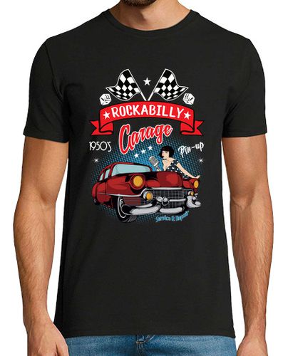 Camiseta Camiseta 1950s Rockabilly Pinup American Retro Car - latostadora.com - Modalova