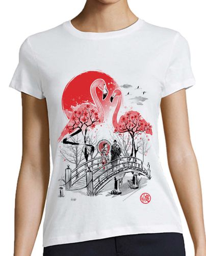 Camiseta Mujer Manga Corta Flamingo Garden laTostadora - latostadora.com - Modalova