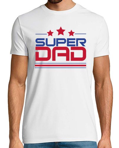 Camiseta Super Dad - Hombre, manga corta, blanco, calidad extra - latostadora.com - Modalova
