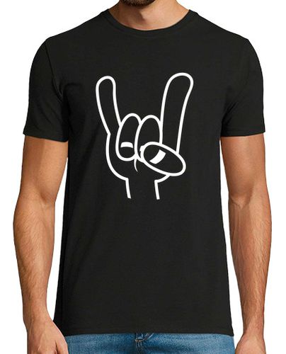 Camiseta Hombre Manga Corta heavy metal diablo cuernos línea blanca laTostadora - latostadora.com - Modalova