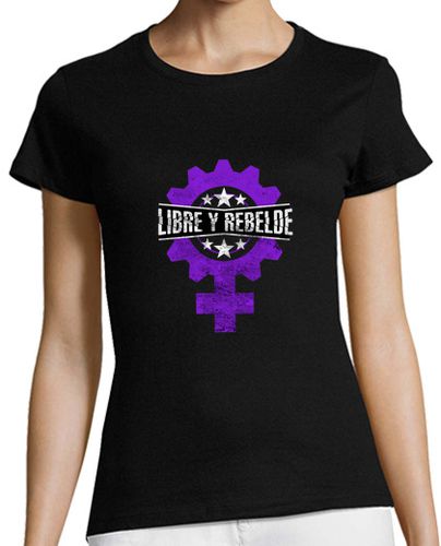 Camiseta mujer Libre y Rebelde - latostadora.com - Modalova