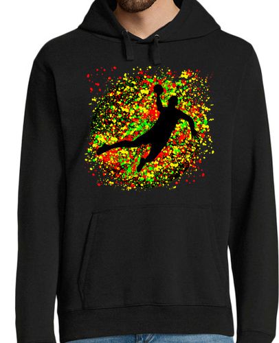 Sudadera Con Capucha Para Hombre jugador de balonmano en colores de fond laTostadora - latostadora.com - Modalova